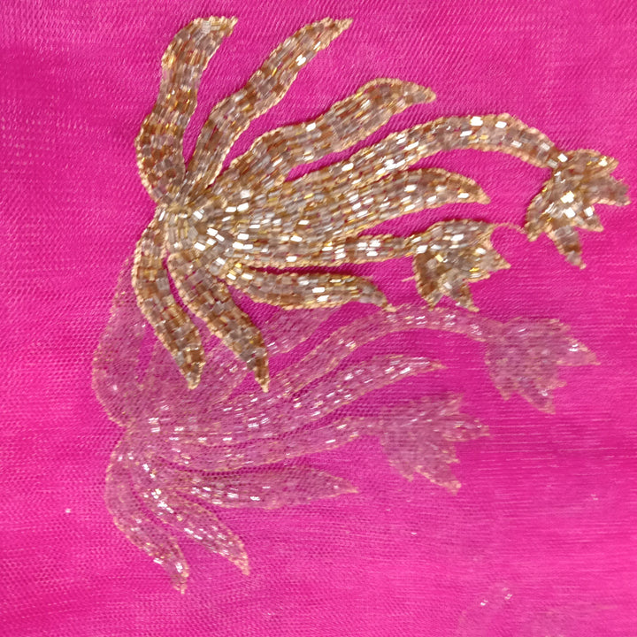 Rogue Pink Net Embroidery Fabric