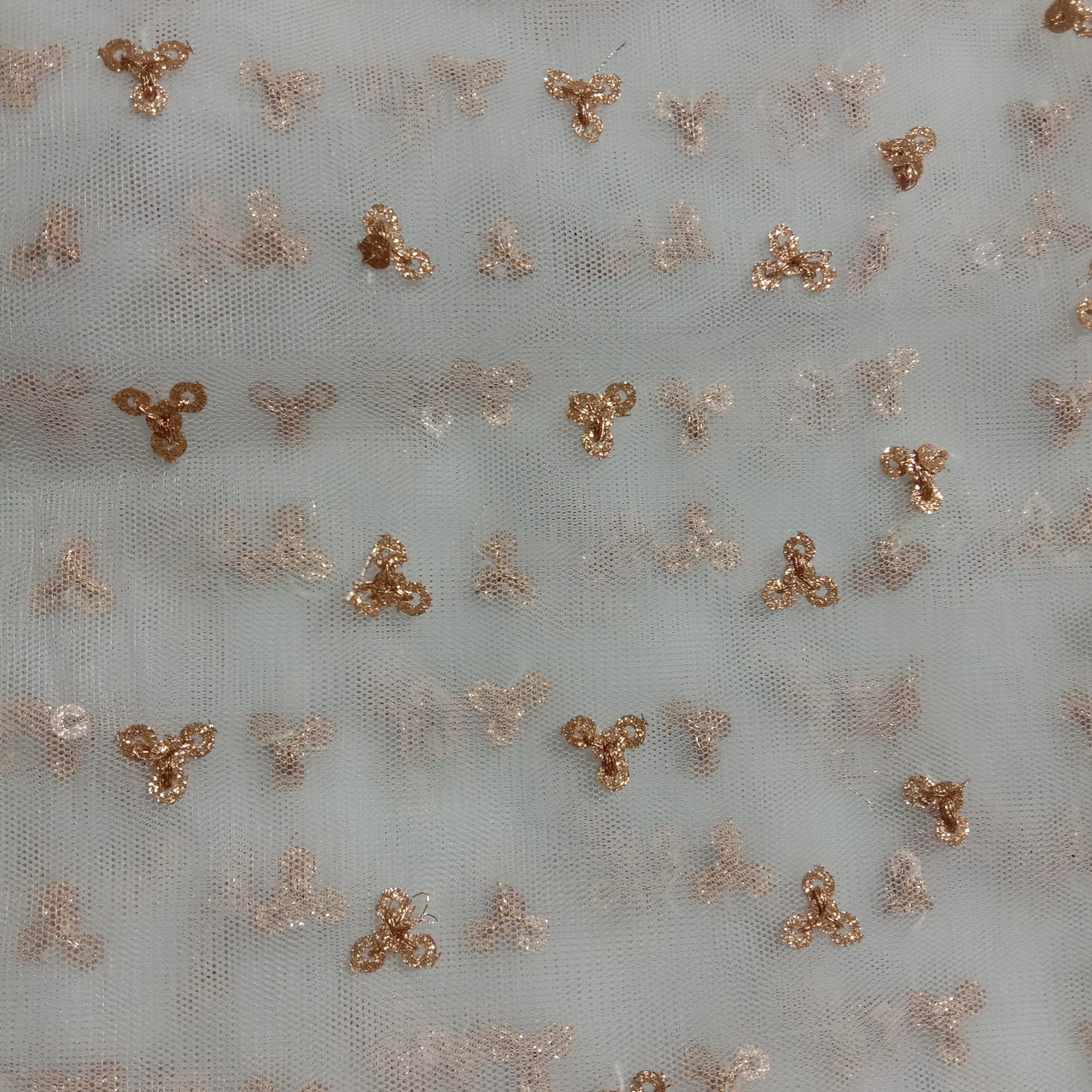 White Net Embroidery Fabric