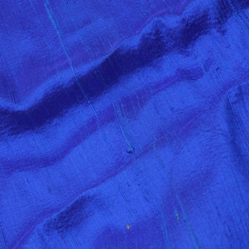 Navy Blue Color Plain Silk Fabric