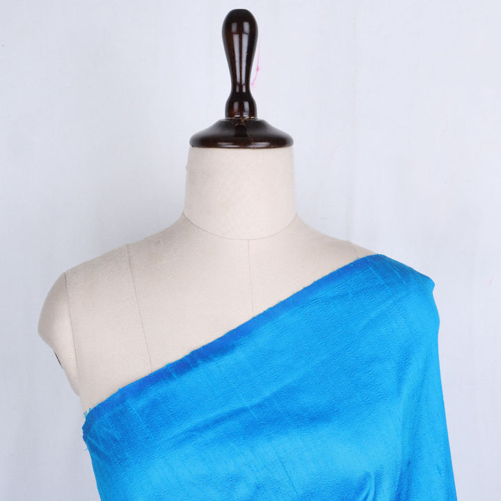Dell Blue Color Plain Silk Fabric