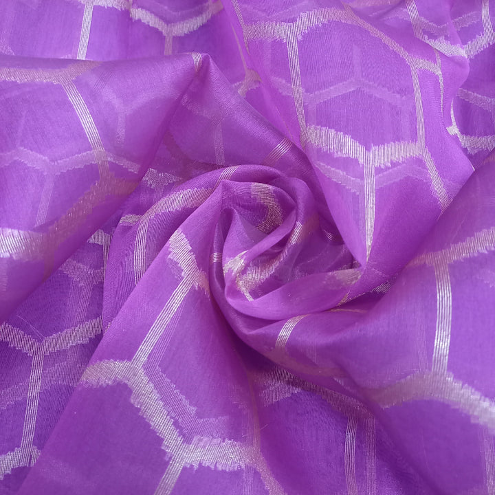 Lavender Colour Organza Fabric