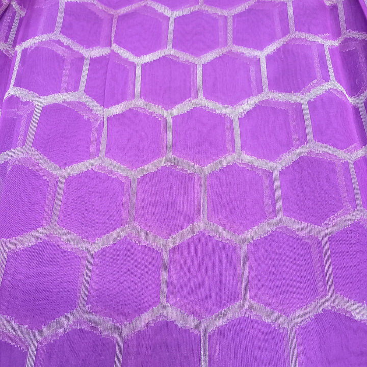 Lavender Colour Organza Fabric