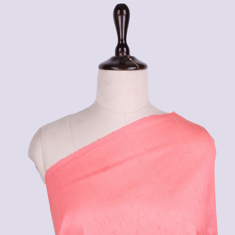 Rose Pink Color Plain Silk Fabric