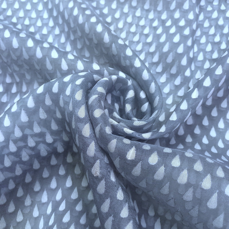 Ice Blue Color Woven Organza Fabric