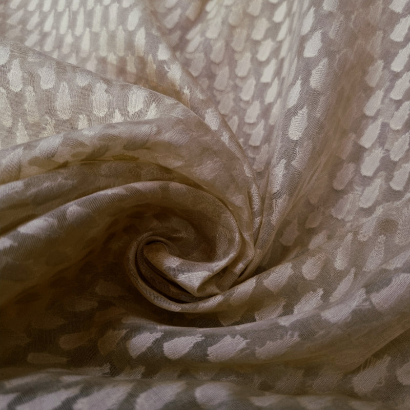 Golden Beige Color Woven Organza Fabric