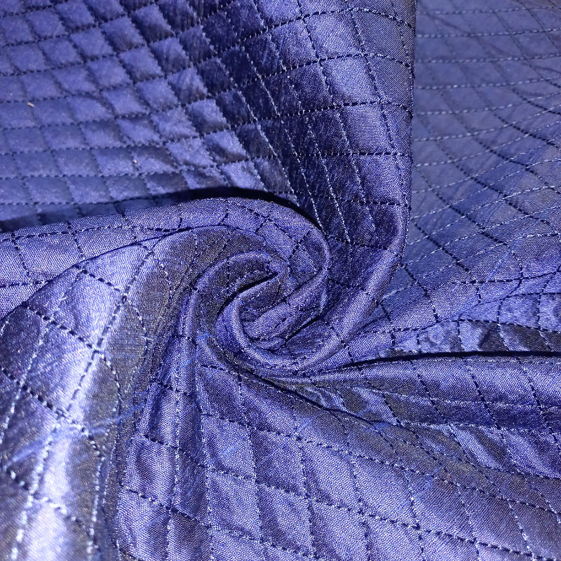 Royal Blue Color Rawsilk Emboridery Fabric