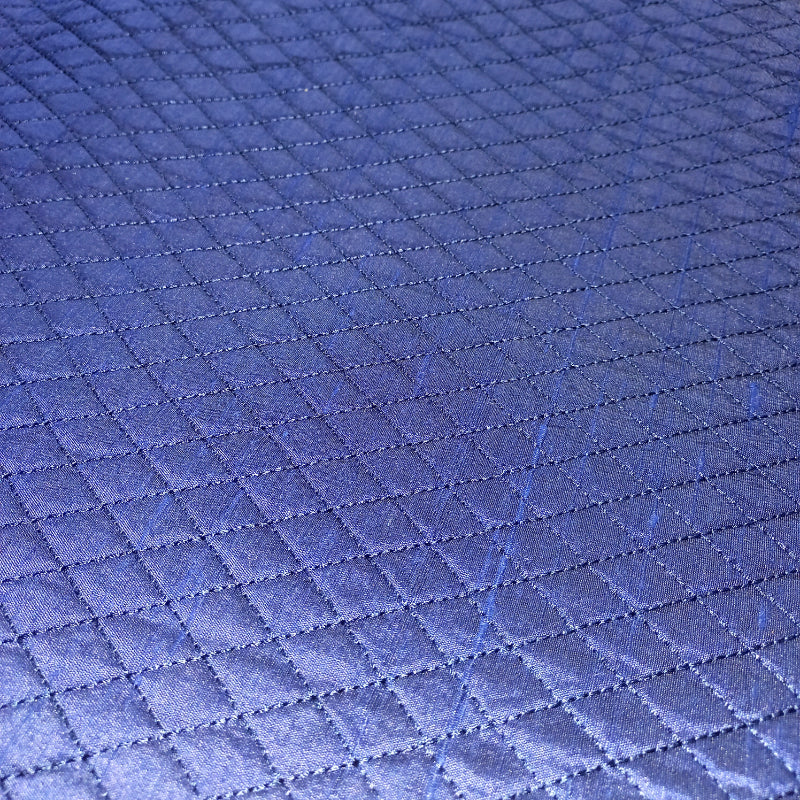 Royal Blue Color Rawsilk Emboridery Fabric