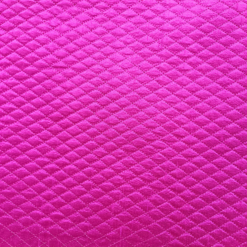 Hot Pink Color Rawsilk Emboridery Fabric