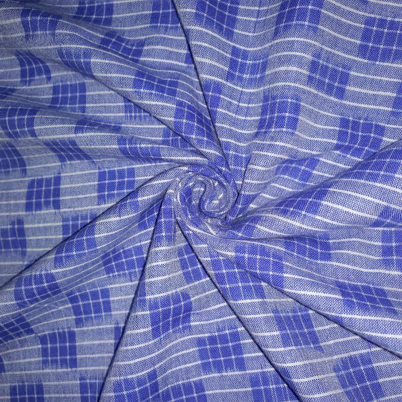 Ash Grey Color Handloom Cotton Ikkat Fabric