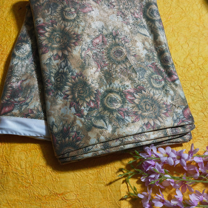 Multi-Color Floral Printed Fancy Fabric