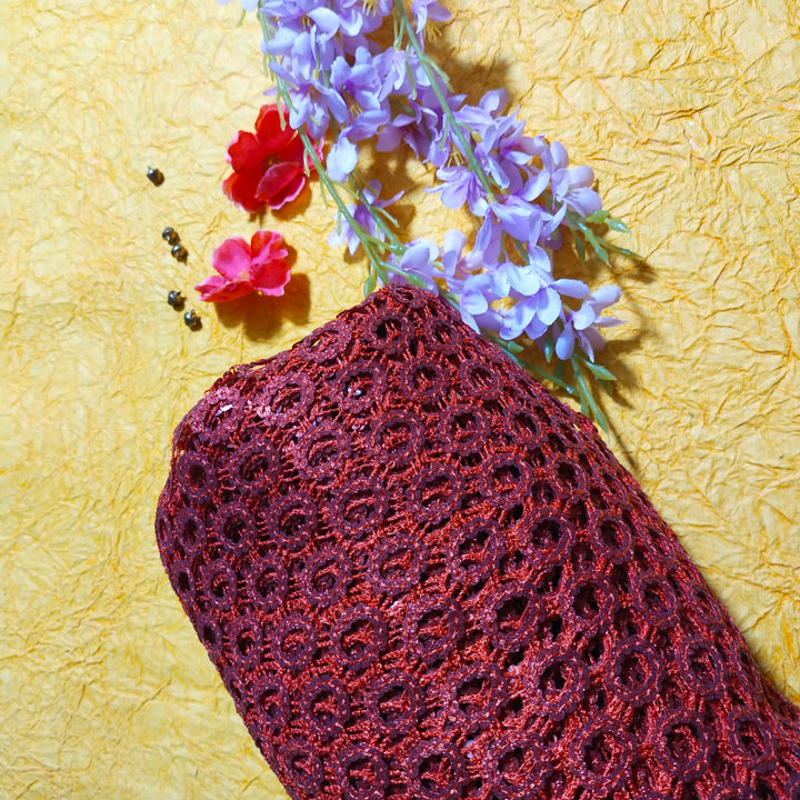 Crimson Red Fancy Fabric