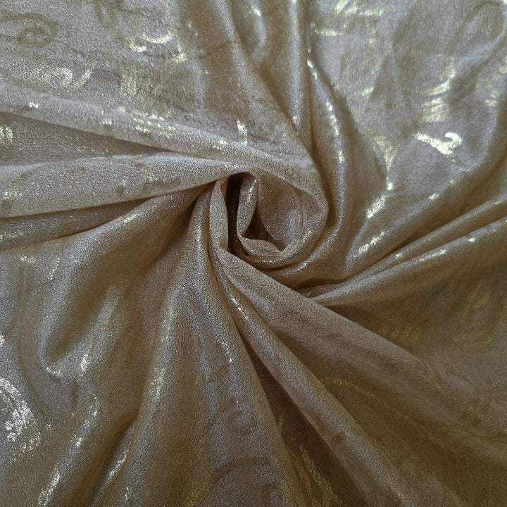 Beige Colour Fancy Shimmery Fabric