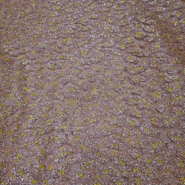 Golden Beige Color With Glitter Fancy Fabric