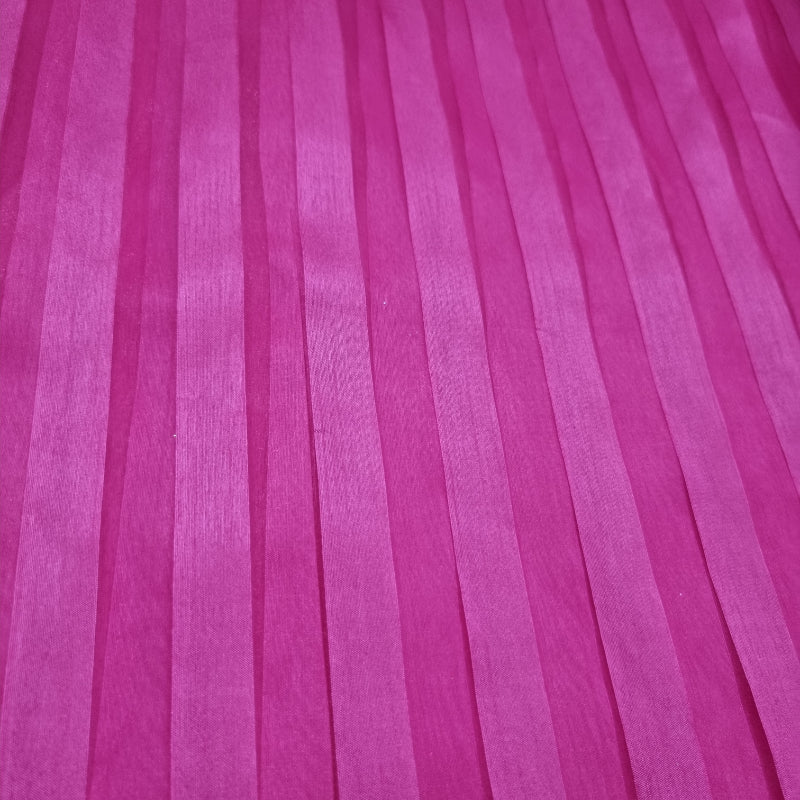 Hot Pink Color Stripes Printed Fancy Fabric