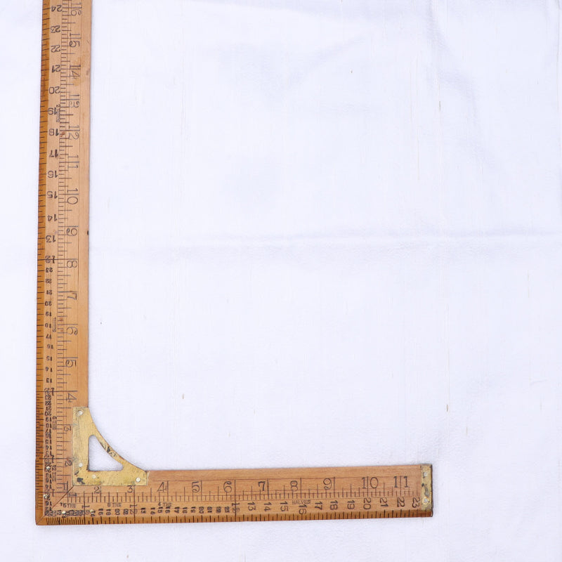 White Color Plain Silk Fabric