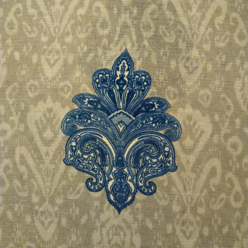 Sand Beige Color Printed Chiffon Fabric