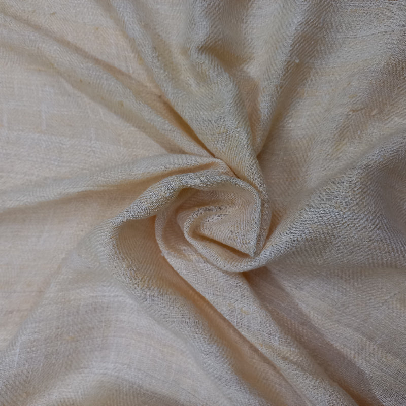 Light Cream Color  Plain Double Matka Fabric