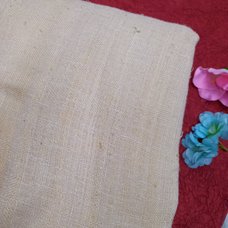 Light Cream Color  Plain Double Matka Fabric