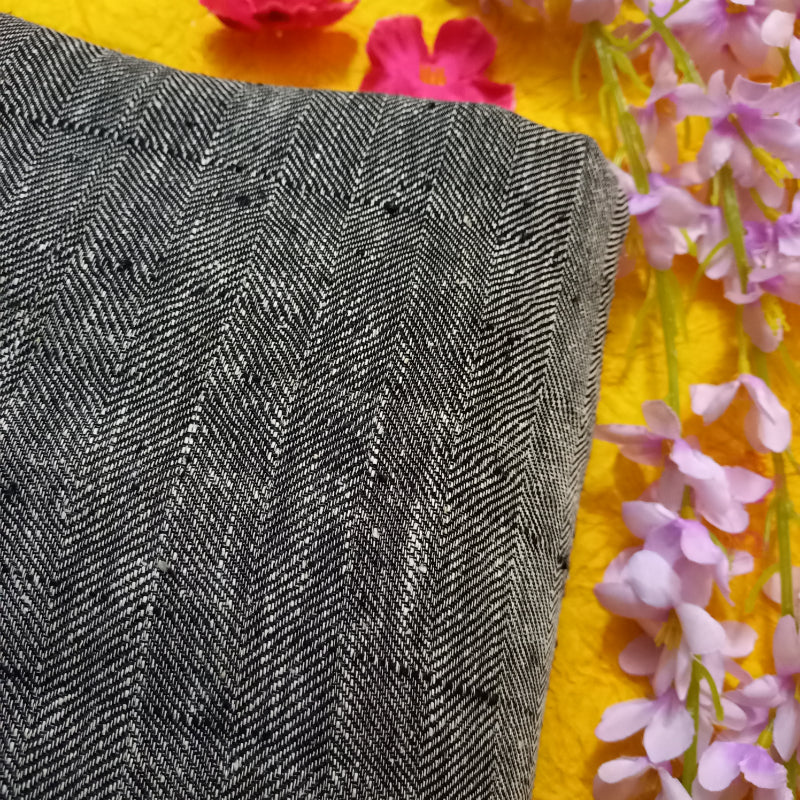 Shadow Grey Color Matka Silk Fabric