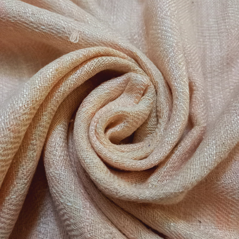 Pastel Peach Color Matka Silk Fabric