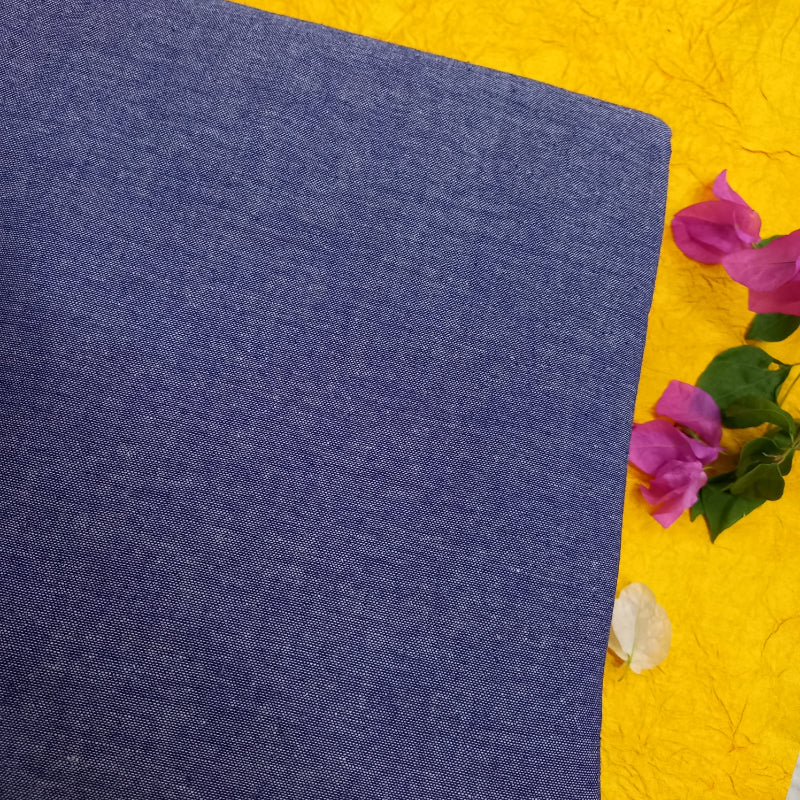 Dark Blue Color Plain Khadhi Fabric