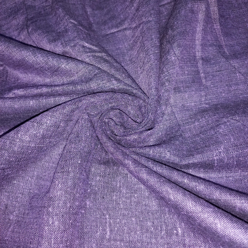 Mavue Violet Color Matka Lenin Plain Fabric