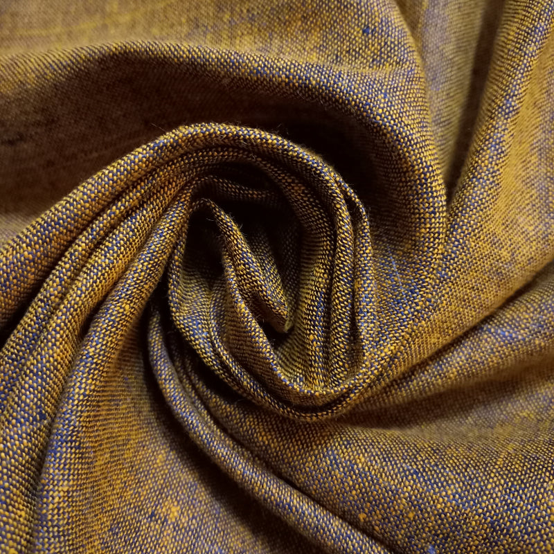 Russet Brown Color Linen Fabric