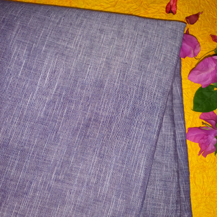 Violet Color Plain Khadhi Fabric