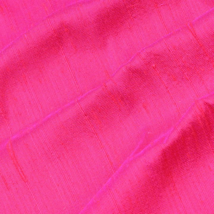 Vivid Pink Color Plain Silk Fabric