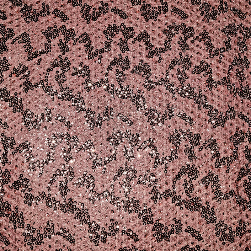 Flamingo Pink Color Sequins Fancy Fabric