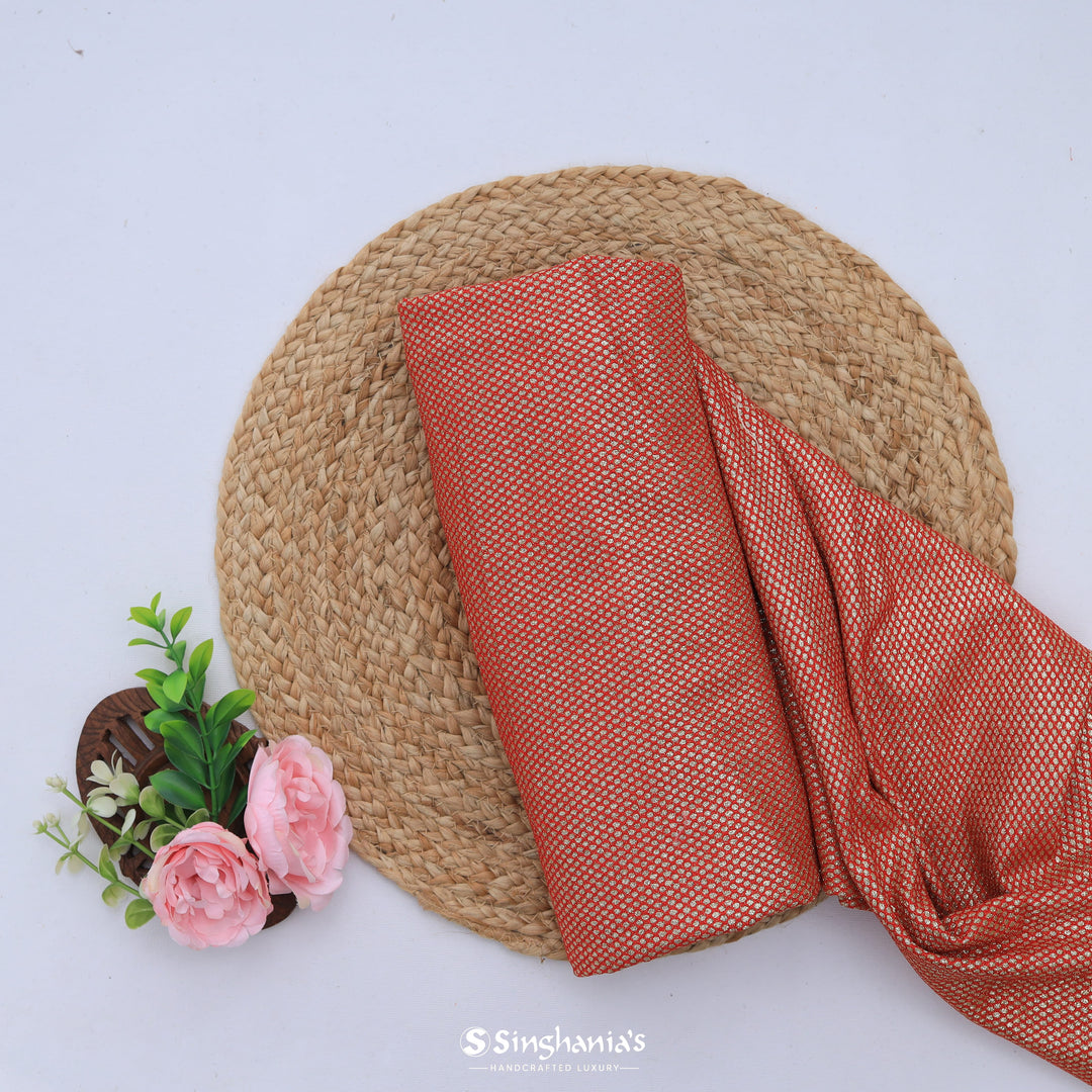 Red Colour Mesh Knit Fabric