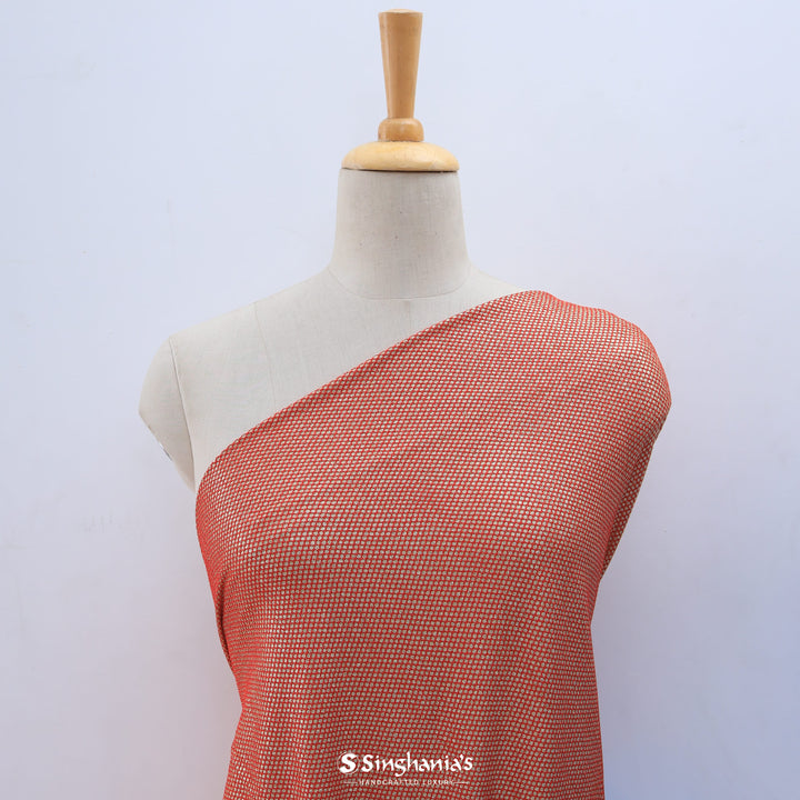 Red Colour Mesh Knit Fabric