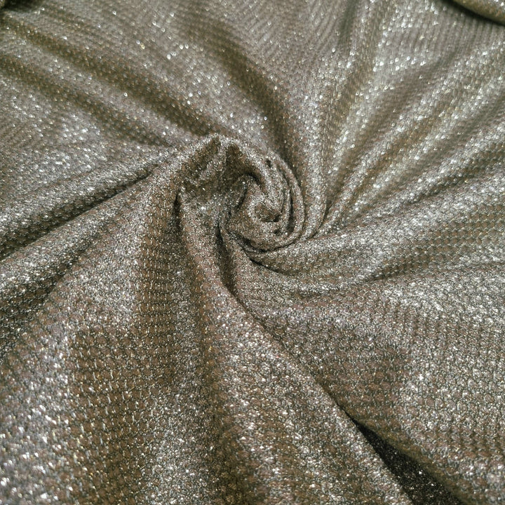 Beige Gold Color Shimmer Fancy Fabric