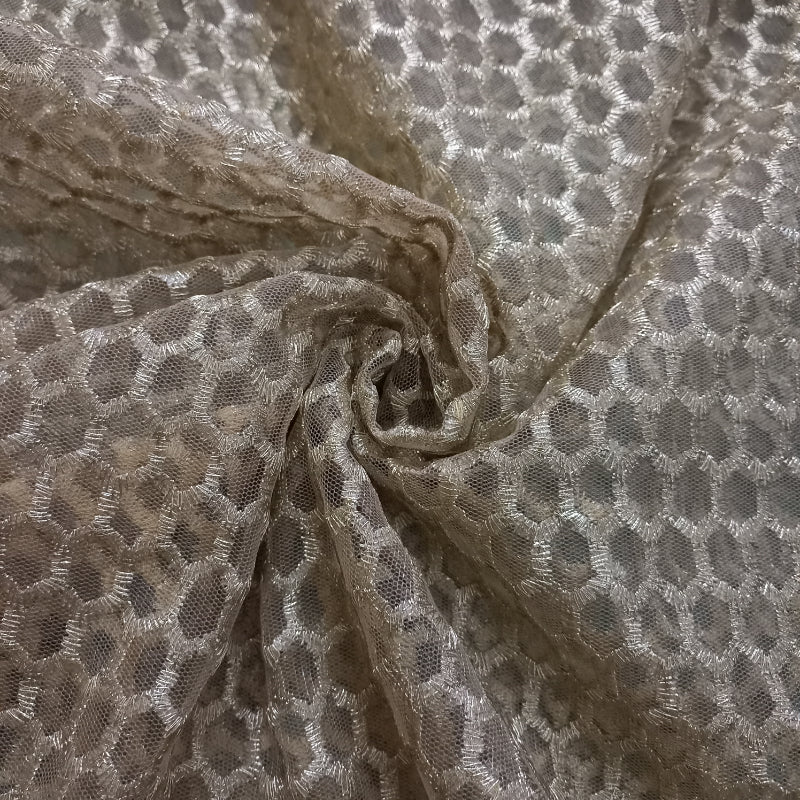 Beige Color Textured Fancy Fabric