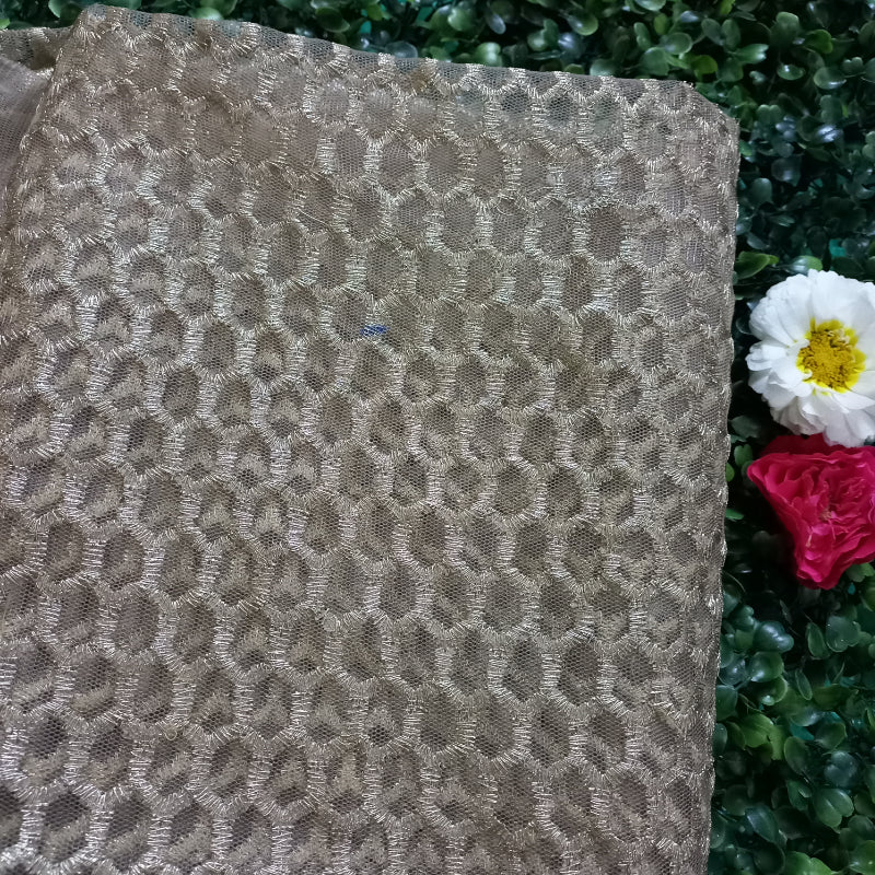 Beige Color Textured Fancy Fabric