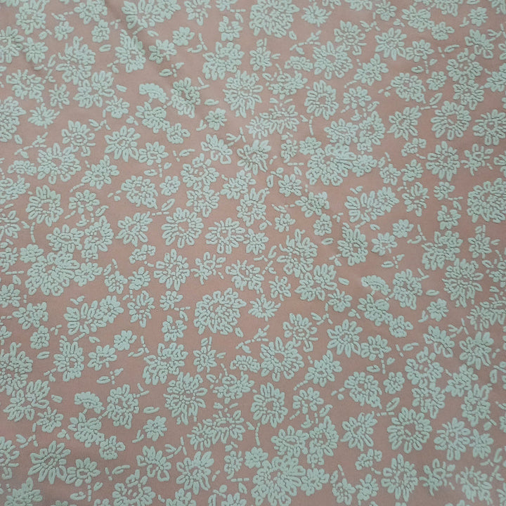 Light Peach Color Printed Fancy Fabric
