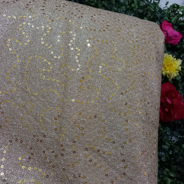 Golden Color Shimmer Fancy Fabric