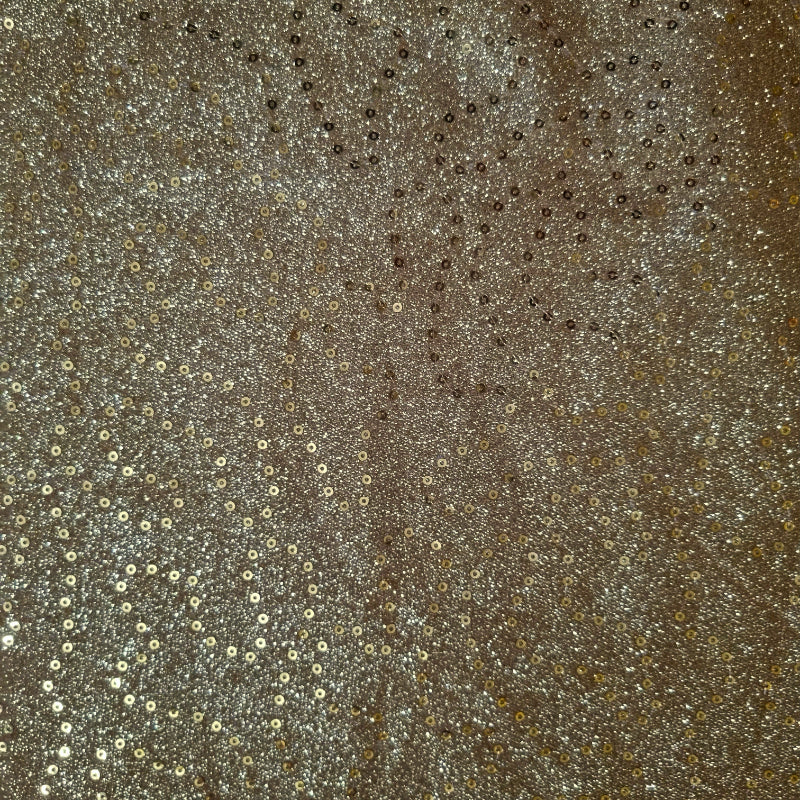 Golden Beige Color With Shimmer Fancy Fabric