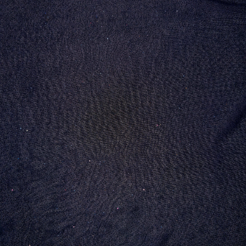 Navy Blue Color Net Fancy Fabric