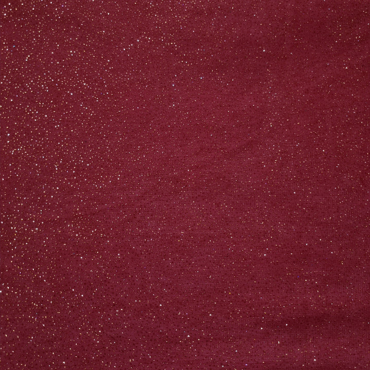 Dark Rogue Pink Color Shimmer Fancy Fabric