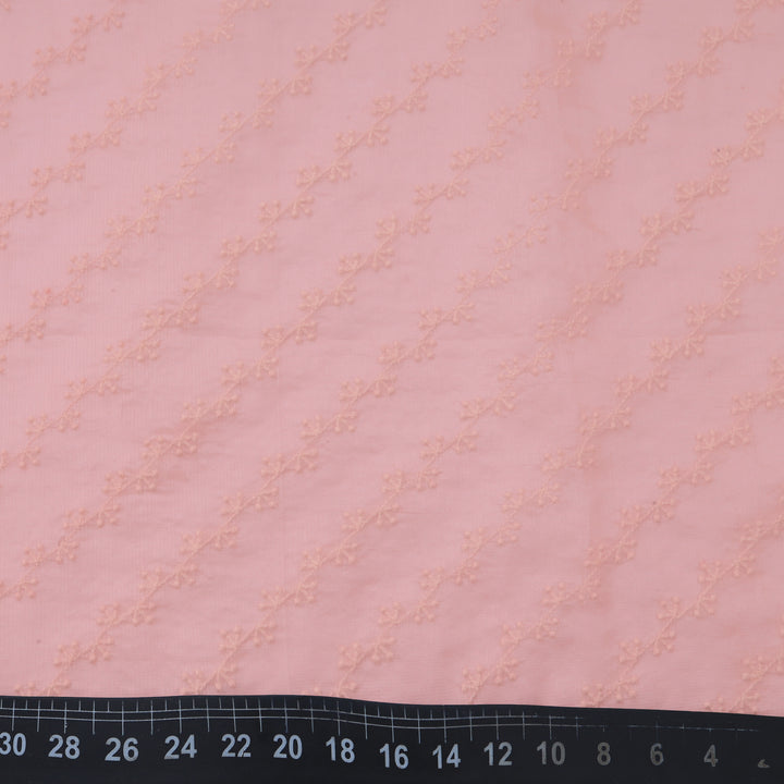 Cotton Candy Organza Tussar Embroidery Fabric