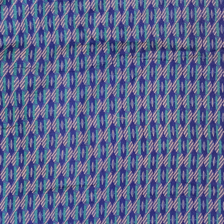 Sky Blue Color Silk Fabric With Interesting Pattern