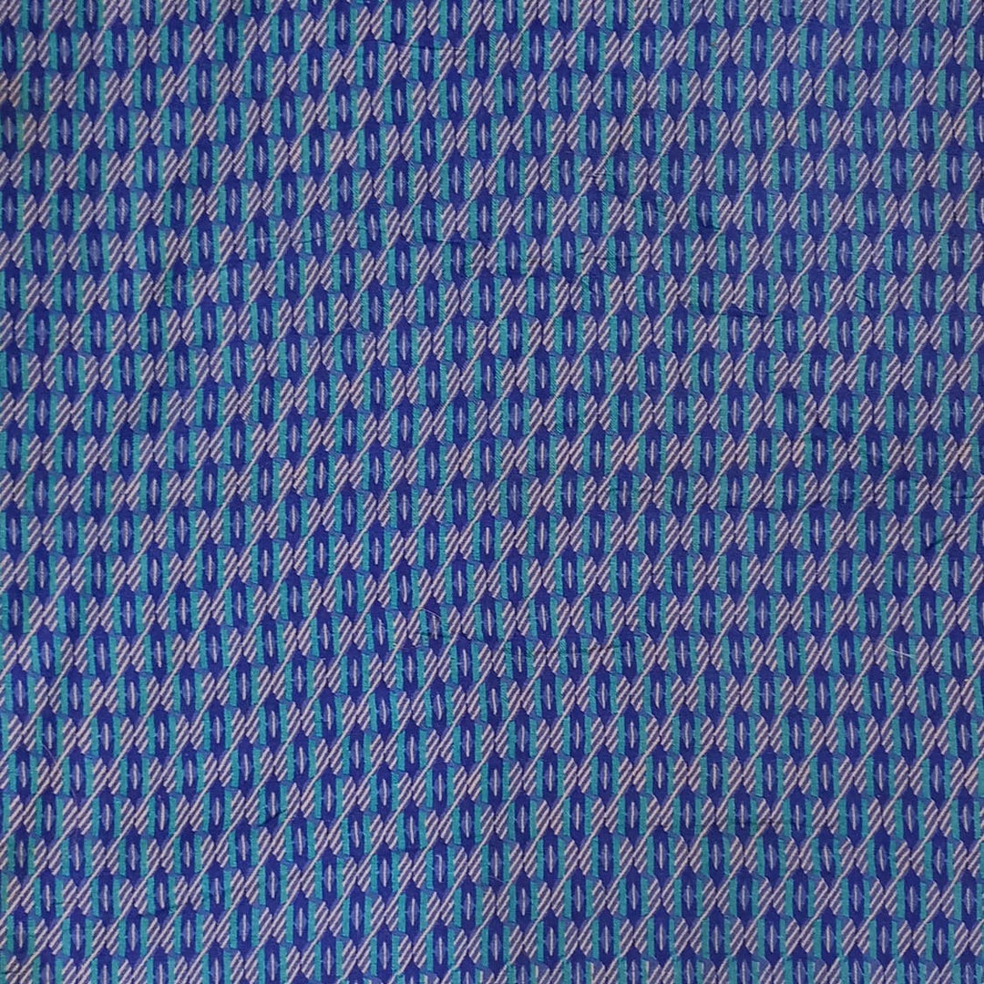 Sky Blue Color Silk Fabric With Interesting Pattern