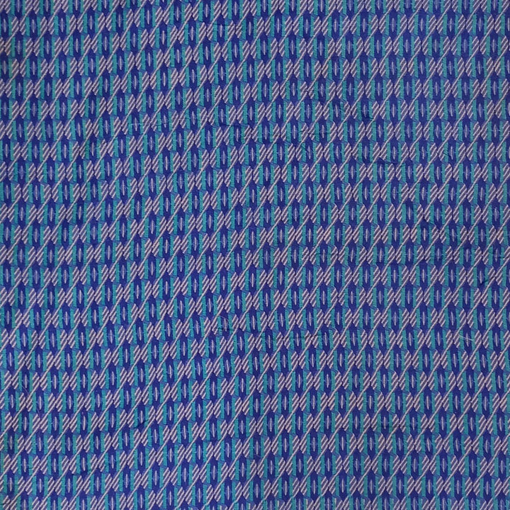 Sky Blue Color Silk Fabric With Interesting Pattern