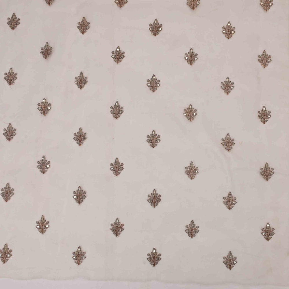 Simply White Organza Embroidered Fabric