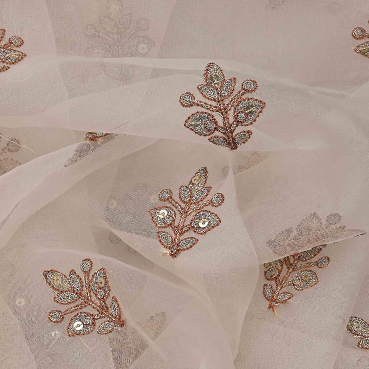 Simply White Organza Embroidered Fabric