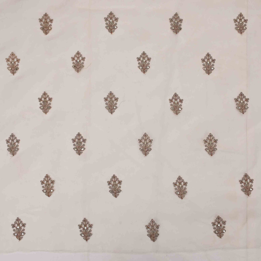 Lexicon White Organza Embroidered Fabric