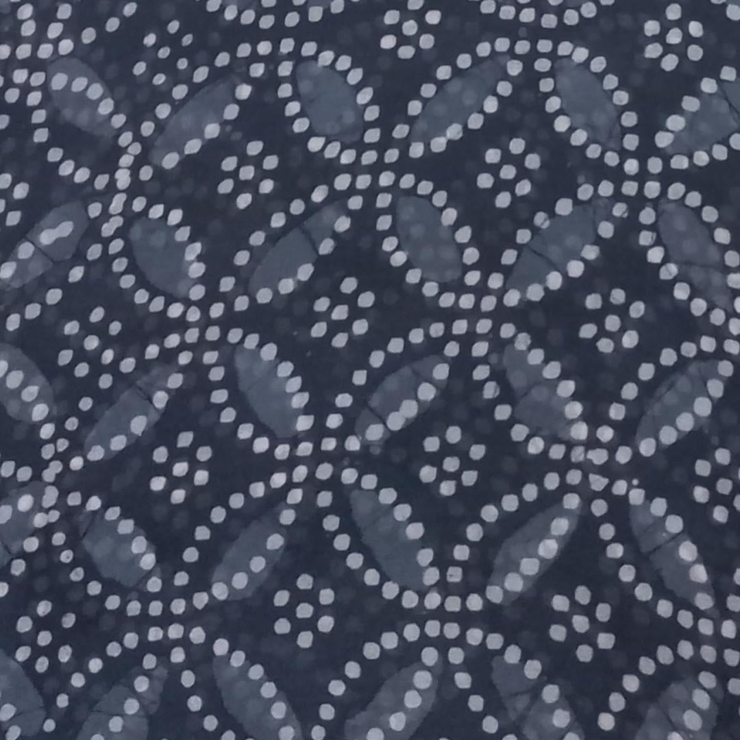 Pale Black Color Silk Fabric With Dots Pattern