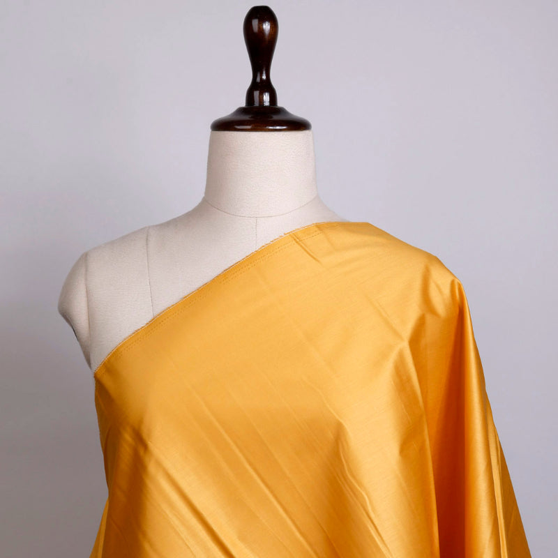 Hunyadi Yellow Colour Plain Linen Fabric