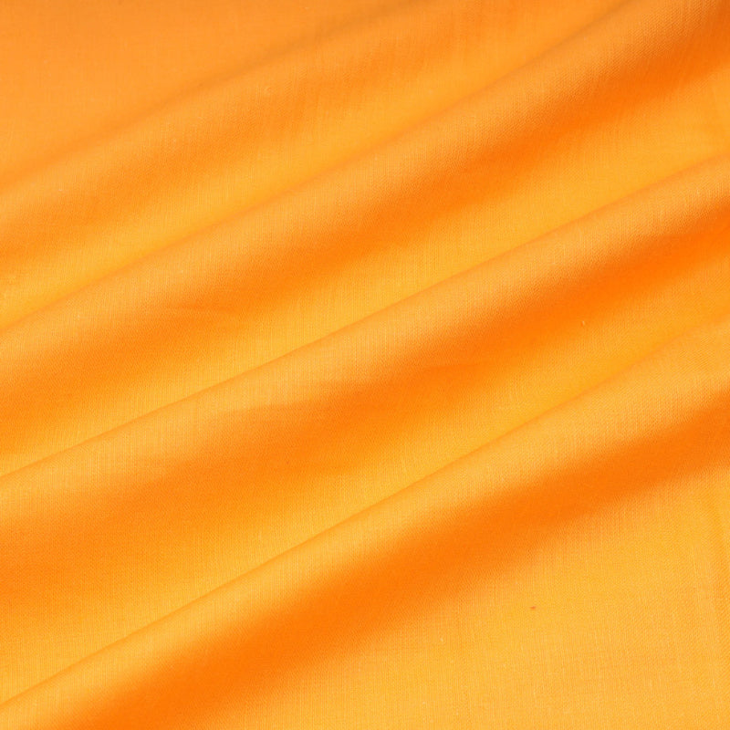 Spanish Orange Colour Plain Linen Fabric